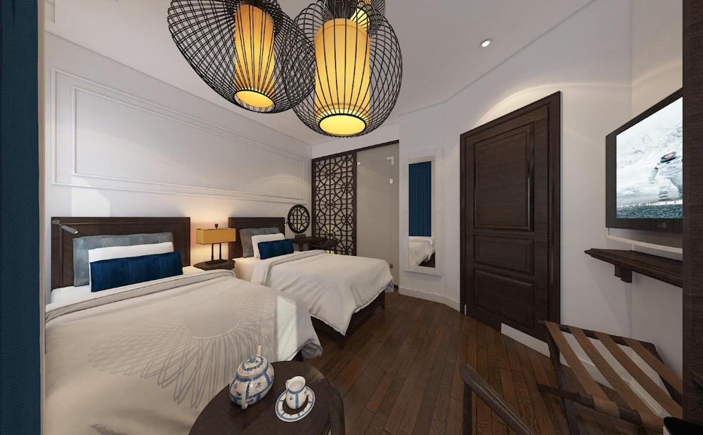 Double Room with Extra Bed at Hanoi Chic Deluxe City View